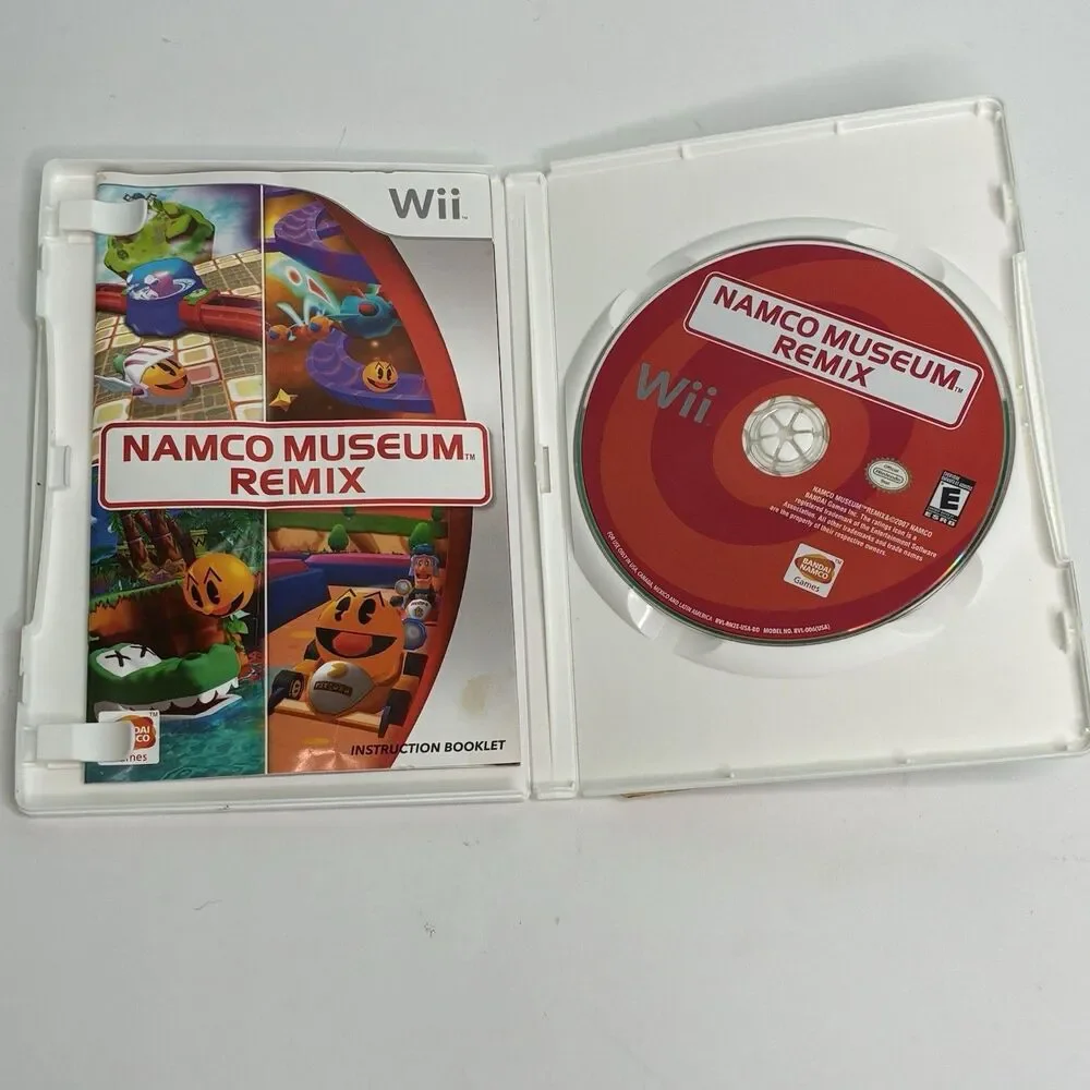 Namco Museum Remix (Nintendo Wii, 2006) With Manual - Tested
